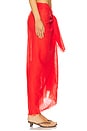 view 3 of 6 Textured Cotton Beach Wrap in Flame