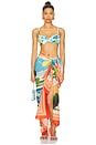 view 5 of 6 Sunset Sarong in Turquoise