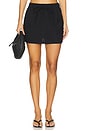 view 2 of 6 Drawcord Waist Mini Skirt in Black