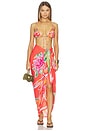 view 5 of 6 Hothouse Floral Sarong in Summer Melon