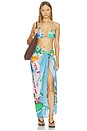 view 5 of 6 Viva Vacation Sarong in Powder Blue