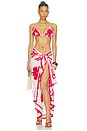 view 5 of 6 May Flower Sarong in Ecru & Cosmo