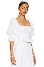 view 2 of 4 Caspian Shirring Top in White
