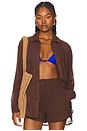 view 1 of 5 Breeze Beach Shirt in Dark Chocolate