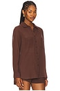view 3 of 5 Breeze Beach Shirt in Dark Chocolate