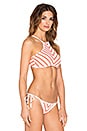 view 2 of 4 Coast to Coast High Neck Bikini Top in Nectarine
