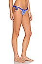 view 2 of 4 PARTE DE ABAJO BIKINI LAZO BRASILEÑO LATERAL TIDAL WAVE in White & Blue Ray