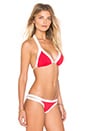 view 2 of 4 HAUT DE MAILLOT DE BAIN TRIANGLE BLOCK PARTY in Chilli Red