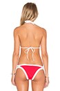 view 3 of 4 HAUT DE MAILLOT DE BAIN TRIANGLE BLOCK PARTY in Chilli Red