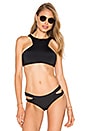 view 1 of 4 High Neck Tank Bikini Top in Black