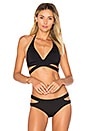 view 1 of 4 Cut Out Halter Bikini Top in Black