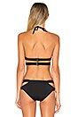 view 3 of 4 Cut Out Halter Bikini Top in Black