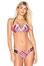 view 2 of 5 Desert Tribe Bandeau Bikini Top in Flame