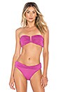 view 1 of 5 Ruched Bandeau Top in Berry