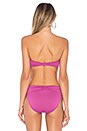 view 4 of 5 Ruched Bandeau Top in Berry