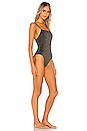 view 3 of 4 Stardust Square Neck Malliot One Piece in Black