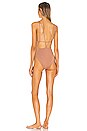 view 3 of 4 Stardust Deep V Neck Maillot One Piece in Bronze