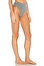 view 2 of 4 Active Ring Side Hi Rise Bikini Bottom in Olive Leaf
