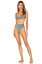 view 4 of 4 Active Ring Side Hi Rise Bikini Bottom in Olive Leaf