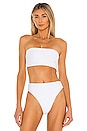 view 1 of 5 Essentials Tube Bikini Top in White