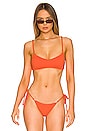 view 1 of 5 Sea Dive Bralette Bikini Top in Spicy Orange