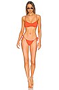 view 4 of 5 Sea Dive Bralette Bikini Top in Spicy Orange