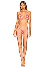 view 4 of 5 Poolside Triangle Bikini Top in Pink Chintz