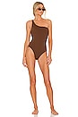 view 1 of 3 Sea Dive One Shoulder One Piece in Tiramisu