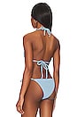 view 3 of 4 Slide Triangle Bikini Top in Powder Blue