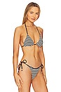 view 2 of 5 Mesh Effect Slide Bikini Top in Black