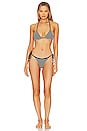 view 4 of 5 Mesh Effect Slide Bikini Top in Black