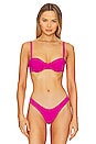 view 1 of 4 Ruched Underwire Bikini Top in Hot Pink