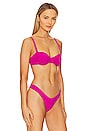 view 2 of 4 Ruched Underwire Bikini Top in Hot Pink