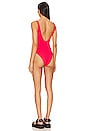 view 3 of 4 Deep V Neck One Piece in Chili Red