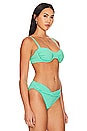view 2 of 4 Ruched Bikini Top in Mint