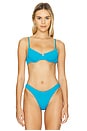 view 1 of 5 Underwire Bra Bikini Top in Turquoise