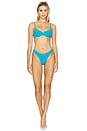 view 4 of 5 Underwire Bra Bikini Top in Turquoise