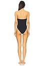 view 3 of 3 Ring Front Bandeau One Piece in Black