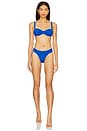 view 4 of 4 HIGH LEG RUCHED SIDE PANT 비키니 하의 in Azure