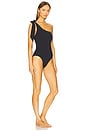view 2 of 3 One Shoulder One Piece in Black
