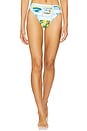 view 1 of 4 High Rise Bikini Bottom in Turquoise