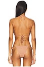 view 3 of 4 Slide Triangle Bikini Top in Bronze
