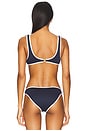 view 3 of 4 Ring Front Bikini Top in True Navy