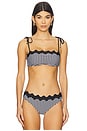 view 1 of 6 Ric Rac Bustier Bandeau Bikini Top in Black