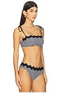 view 3 of 6 Ric Rac Bustier Bandeau Bikini Top in Black