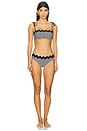 view 5 of 6 Ric Rac Bustier Bandeau Bikini Top in Black