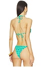 view 4 of 5 Sorrento Reversible Triangle Bikini Top in Vivid Green