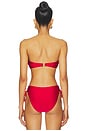 view 3 of 4 TOP DE BIKINI BANDEAU CON ARO DELANTERO RING FRONT BANDEAU BIKINI TOP in Cosmo Red