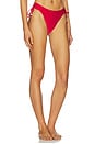 view 2 of 4 Loop Side Tie Bikini Bottom in Cosmo Red