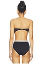view 3 of 4 Trim Front Bandeau Bikini Top in Black